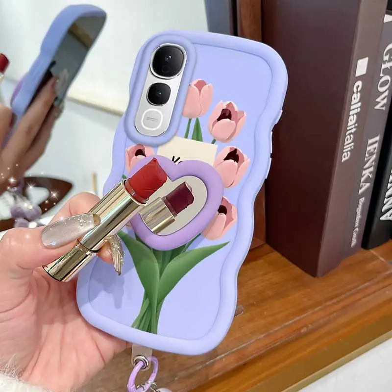 3-Piece Stay Happy Phone Case Set with Lanyard and Stand