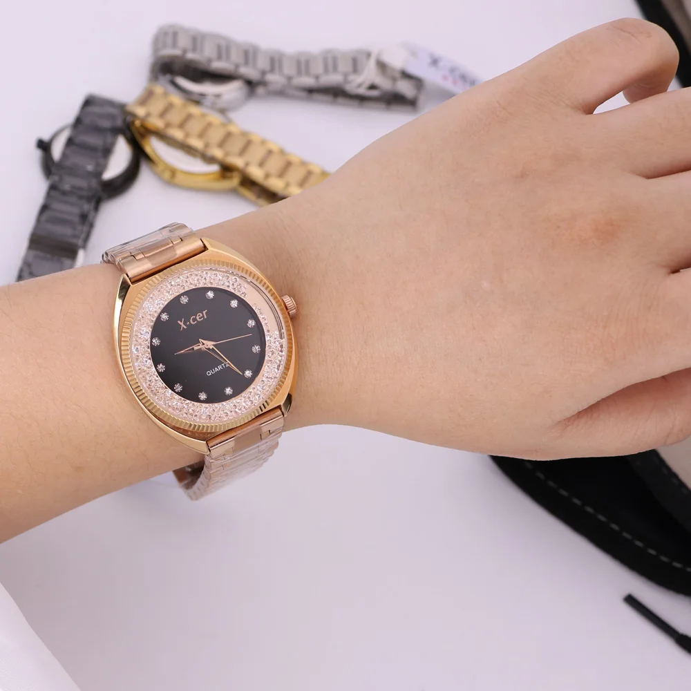 SALE!!! Discount Melissa Crystal Rhinestones Lady Men's Women's Watch Japan Mov't Fashion Hours Metal Bracelet Girl's Gift Box
