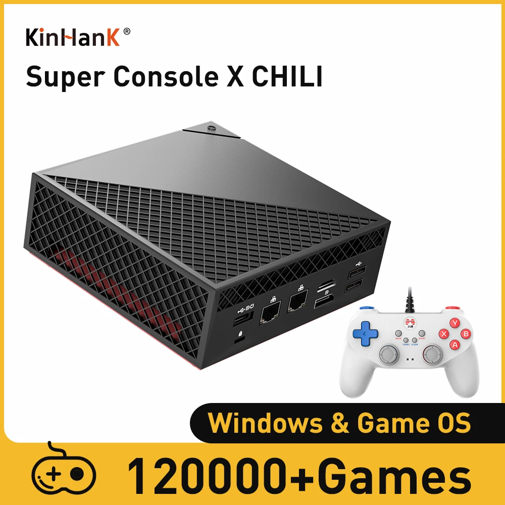 

Супер консоль KINHANK X Chili AMD R5 4500U, игровая консоль 122000 + игр для PS3/PS2/WII/WIIU/DC 4K HD, игровой хост
