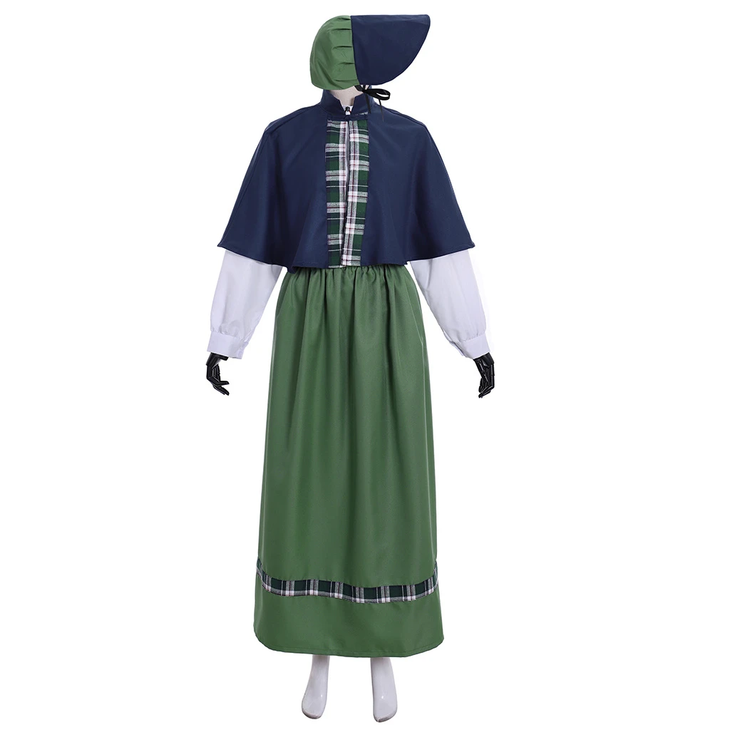 

Vintage Victorian Medieval Dress Carol Singer Uniform Dress Halloween Carnival Party Costumes Custom Made