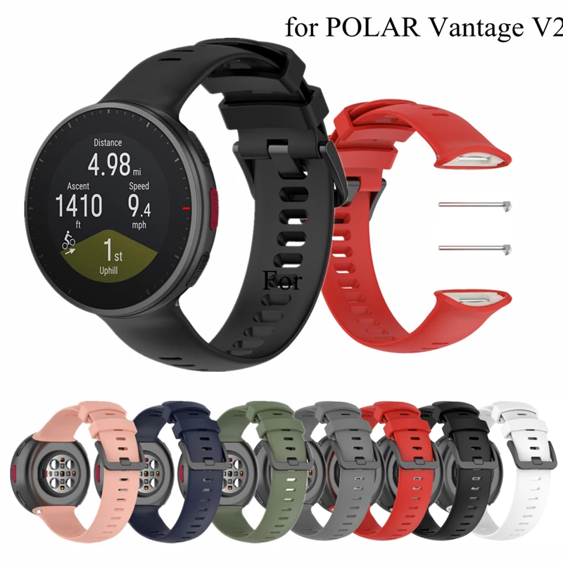 Ремешок спортивный для умных часов Polar Vantage V2 мягкий силиконовый сменный Браслет