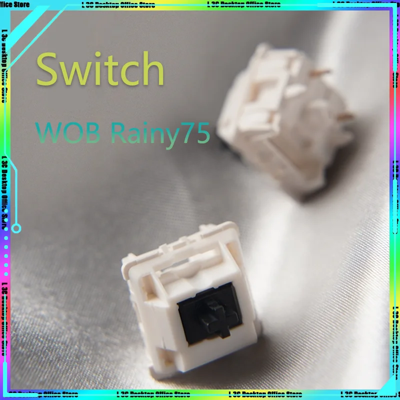 

WOB снежные чернила, переключатель красного цвета для дождливой розетки 75, линейная ось, механическая клавиатура, маджонг, самодельный звуковой персонализированный