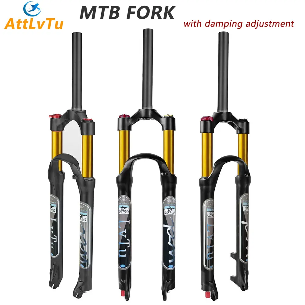 

Bicycle Fork Air Suspension, MTB, Rebound Adjust, 1-1/8 "Straight Tube, Mountain Bike Forks, Travel 120mm, 26, 27.5, 29 Inch