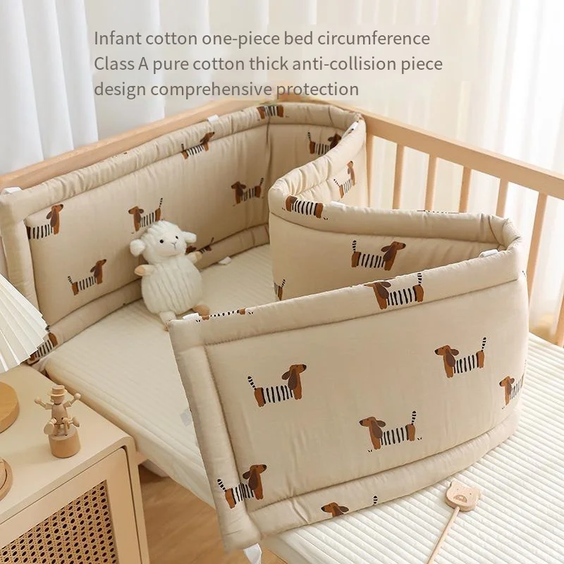 Newborn Crib Pure Cotton Breathable Anti-collision Cushion Soft Bag One-piece Crib Surrounded Children Splicing Bed
