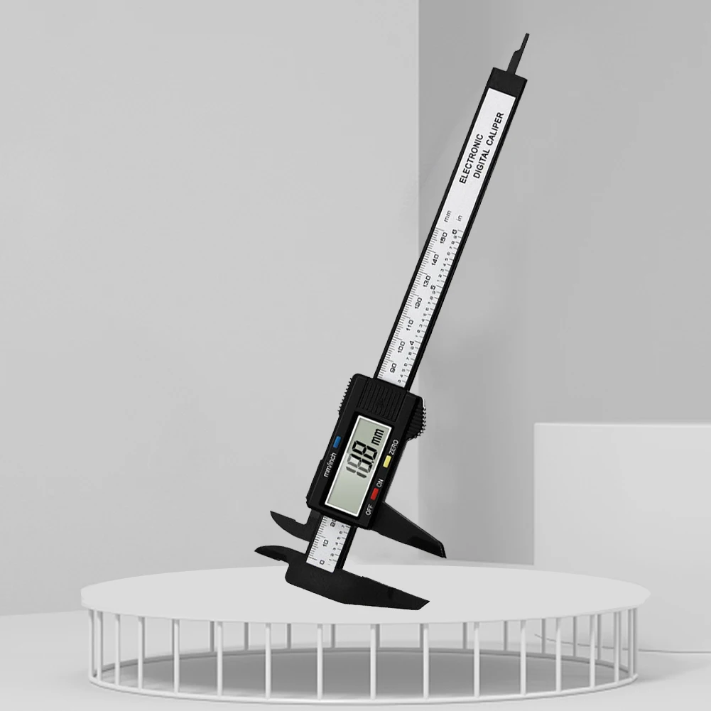 0-150mm Carpentry Tools High-strength Plastics Digital Vernier Rulers Lightweight 4 Measuring Functions for Woodworkers Mechanic