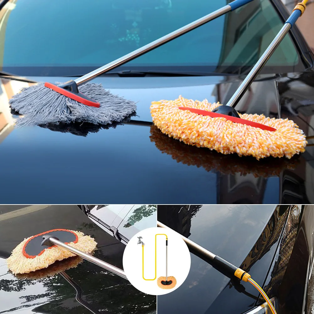 UNTIOR 5PCS Multifunction Auto Accessories Car Wash Brush with Long Handle  Chenille Microfiber Car Wash Mop Windshield Wash Kit - AliExpress
