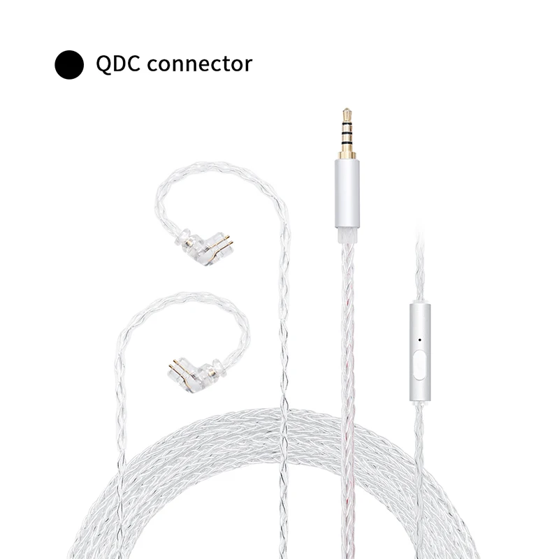 JCALLY New JC08S 8 Shares 2Pin 0.78mm QDC KZ C Pin With Mic