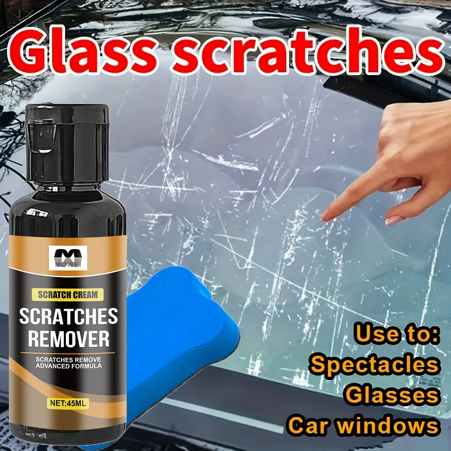안경 스크래치 왁스 - 안경, 수경, 안경용 빠른 효과 스크래치 제거 및 복원 크림