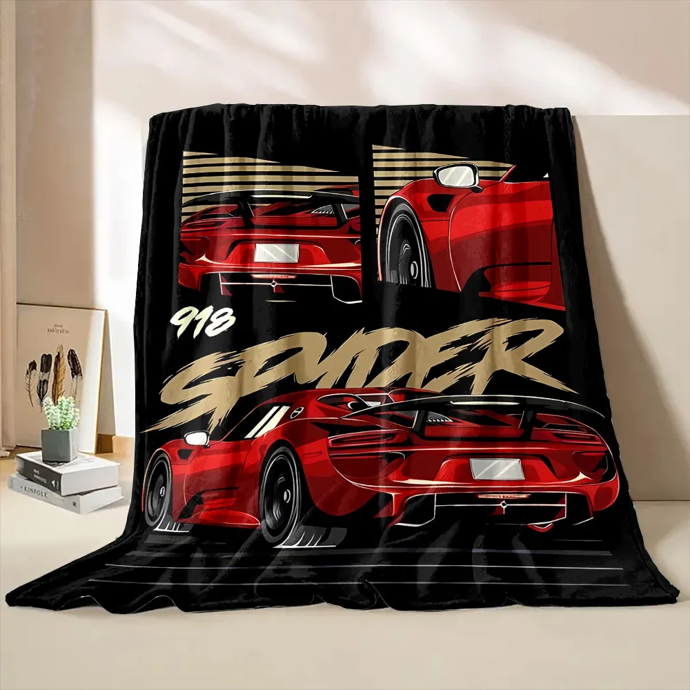 3D Classic Racing Car Soft Flannel Blanket for Bed Bedroom Sofa Picnic, Warm Throw Blanket for Cover Outdoor Leisure Nap Gifts 4