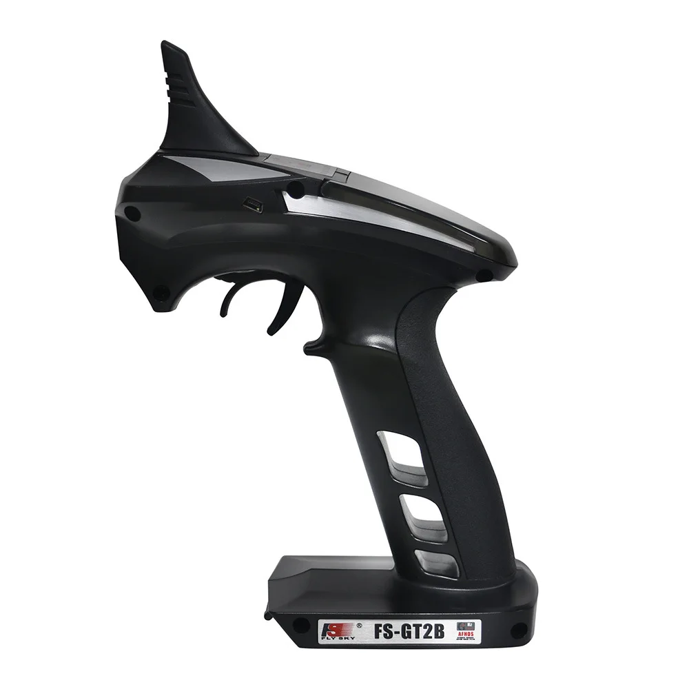 Radiocommande GT2B 3 canaux 2.4GHz tenue en main, idéale pour contrôler voiture ou bateau RC.