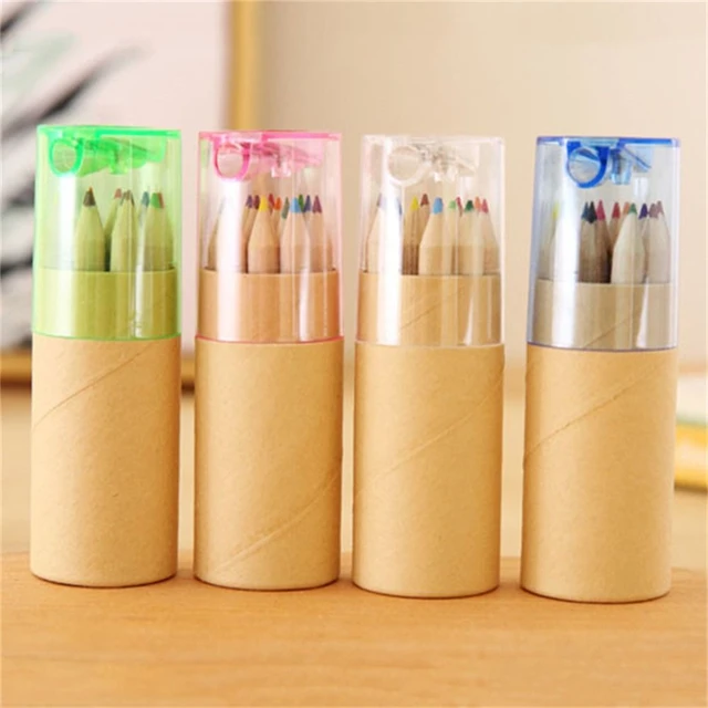 1Pack Kawaii Colored Pencil Set Stationery for School Supplies 12 Colors  Artist Painting Crayon - AliExpress
