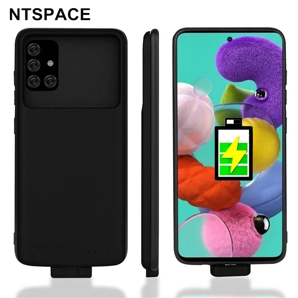 삼성에 적합한 갤럭시 A71 5G 배터리 충전기 케이스, 5000mAh 마그네틱 파워뱅크 커버, 4G 전원 케이스