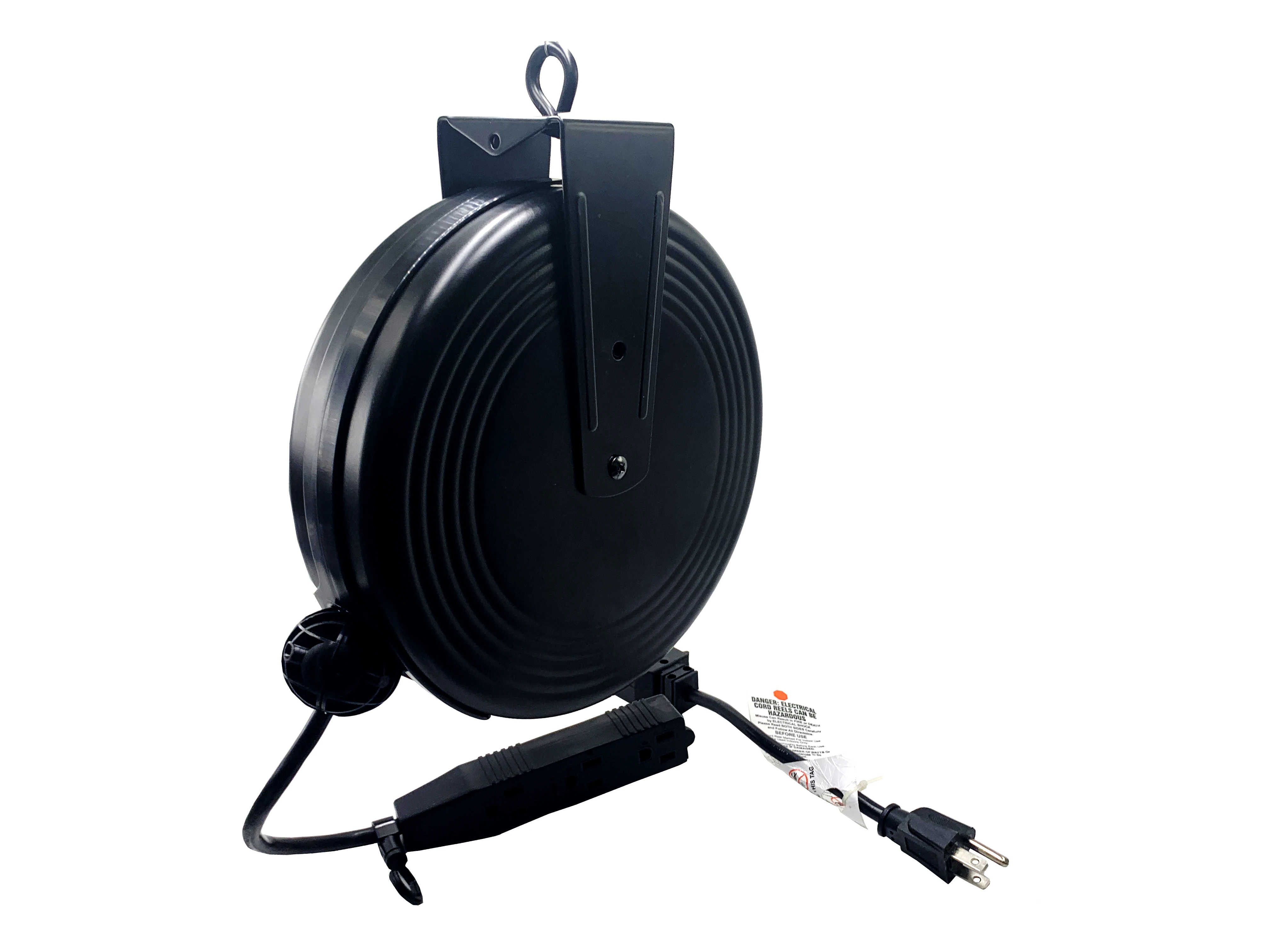 DYH-2108 Customized Connector 10M Power Extension Cord Spring Loaded Auto  Retractable Cable Reel for Electrics