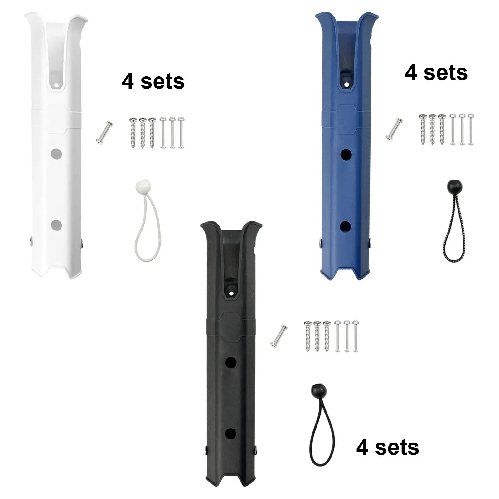 

4Pcs Fishing Rod Racks Space Saving with Screws Tube Rod Hanger Organizer Fishing Rod Holder Multifunction Fishing Rod Holders