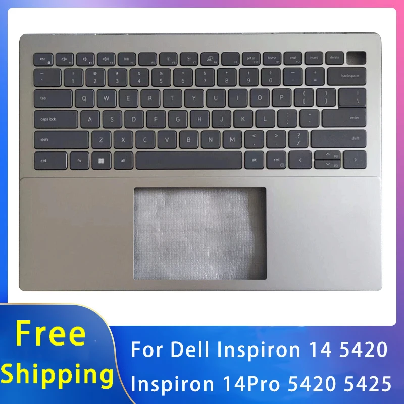 Nuovo Per Dell Inspiron 14 5420 Inspiron 14Pro 5420 5425 Replacemen Accessori Per Laptop Poggiapolsi/Tastiera Argenteo