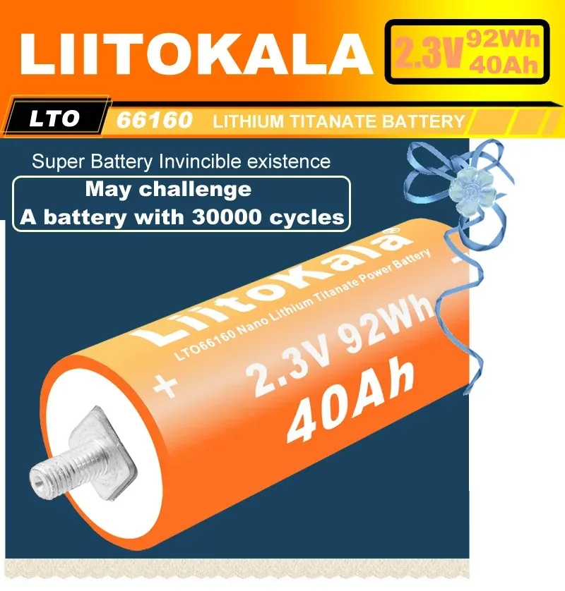 Batteria Liitokala 2.3V 40Ah al Titanato di Litio LTO - immagine 2