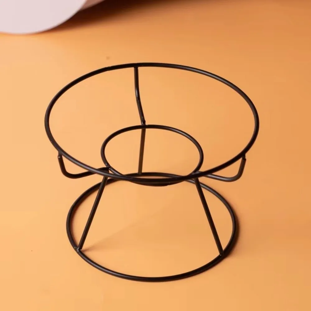 High-Foot Ceramic Raised Pet Bowl Neck Guard Flat Face Cat Stand Bowl Large Diameter Pet Food Bowl Against Bloat