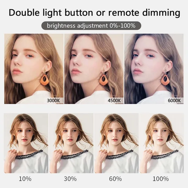 LED Clip Video Light Portable Photography On-Camera 3000K-6000K Bi-Color Lighting Cold Shoe For DSLR Camera Camcorder Gopro Vlog 2