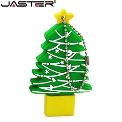 JASTER Christmas tree USB Flash Drive Pen Drive cartoon gift 8GB 16GB 32GB 64GB 128GB Pendrive memory stick stockings gift