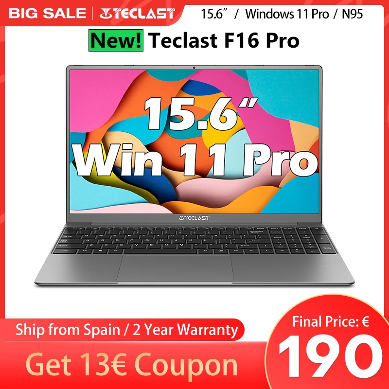 【Neu】Teclast F16Pro 15,6-Zoll-Laptop, 12 GB + 256 GB/16 GB + 512 GB, für Intel N95 CPU, 1920 x 1080, Tastatur mit Hintergrundbeleuchtung, Mini-Hdmi