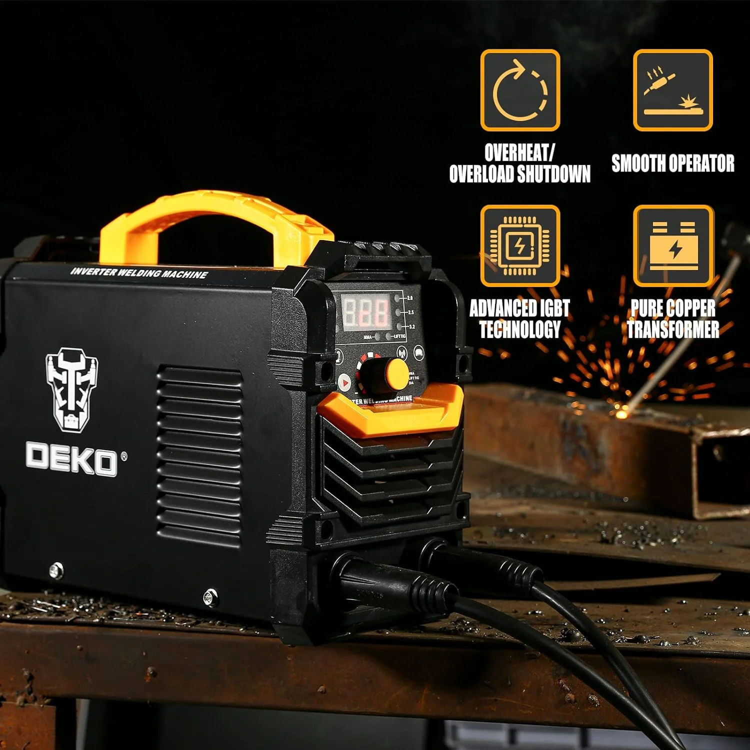 DEKO Stick Welder 160A ARC/Lift TIG 2-in-1 Welding Machine with 110v/220v Dual Voltage IGBT Inverter Welder
