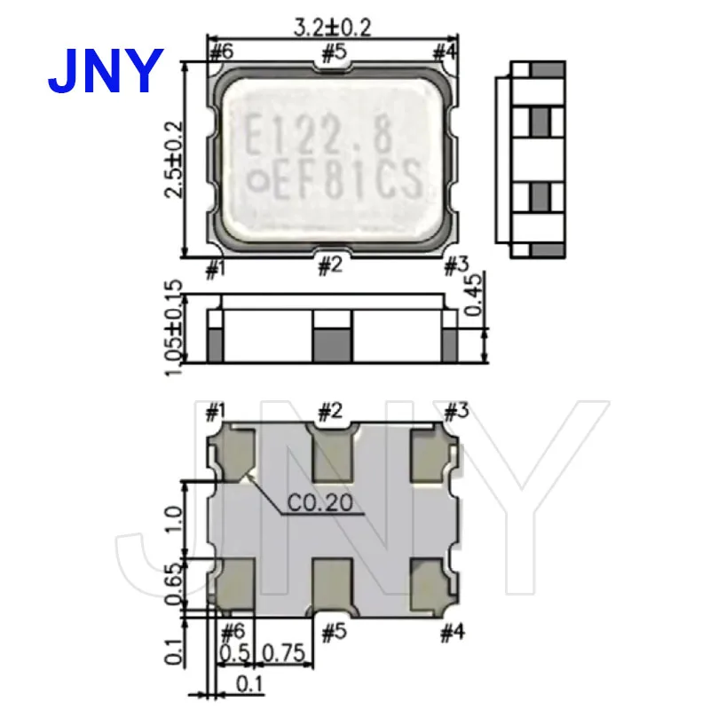 SG3225EEN 125.000000M-CJHA6 high-precision SMD3225 low jitter low phase noise dual output crystal oscillator LVPECL