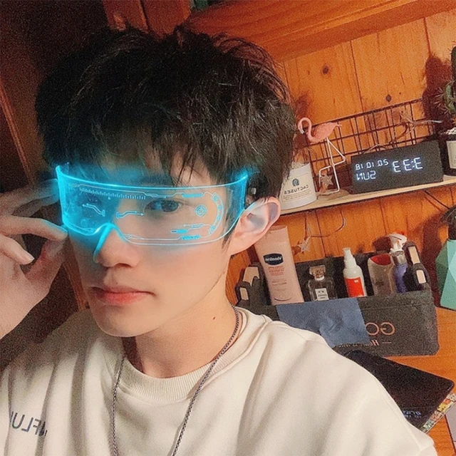 Led Divat Szemüveg Steampunk Világító Napszemüveg Női Bár Parti Díszítse Árnyalatokat Vintage Disco Lunette De Soleil Femme - Image 5