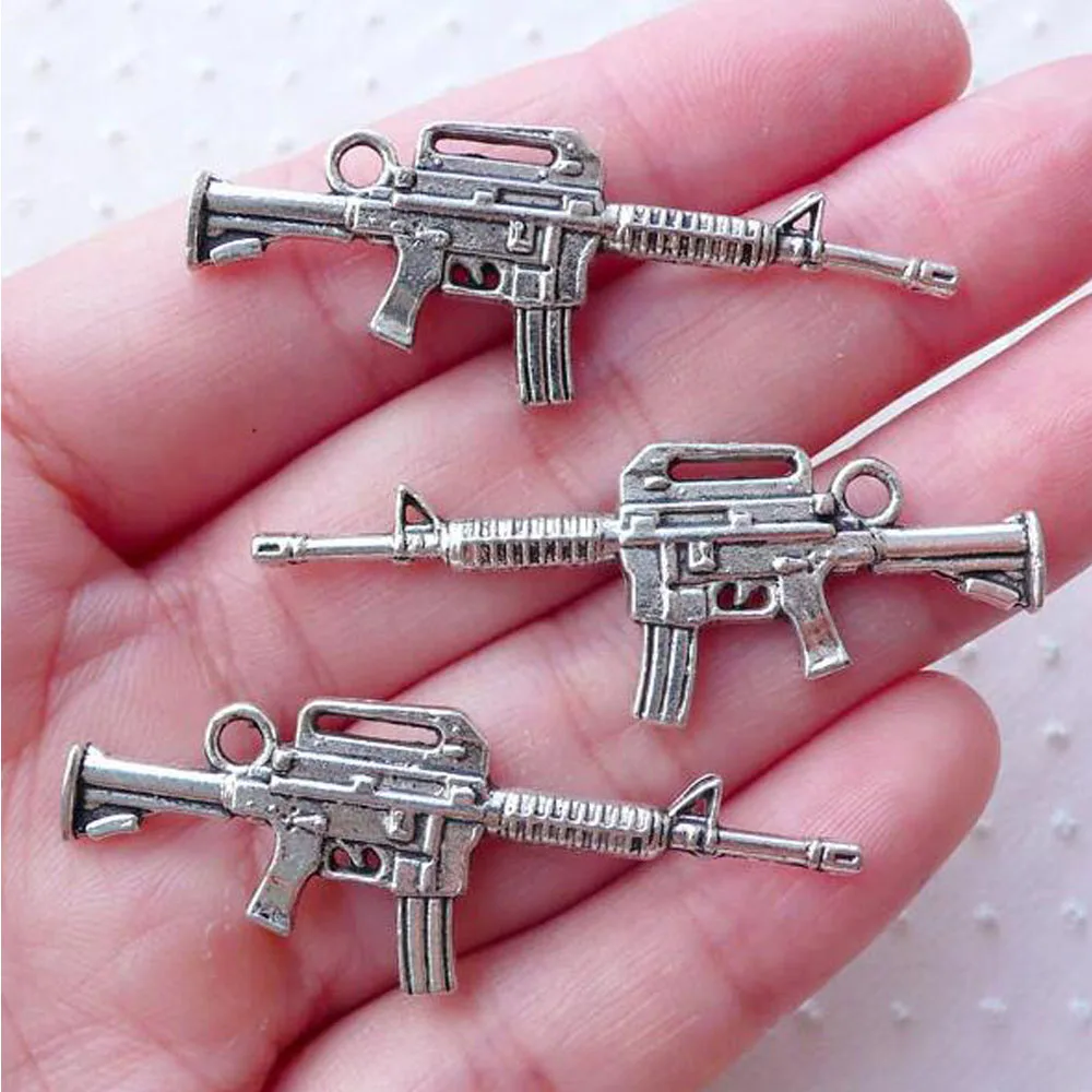 3D Arma Arma Arma De Metal Unhas Encantos Retro Liga Encantos Encantos para  a Jóia Que Faz o Jogo Da Arte Do Prego Prego Acessórios de Armas 10 pçs/set  - AliExpress