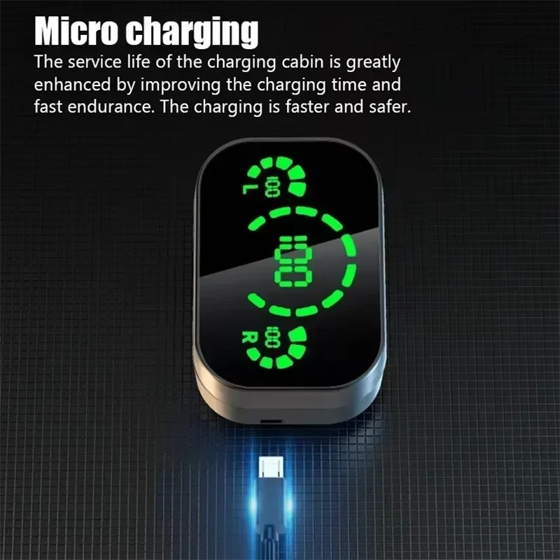 TWS Wireless Bluetooth Headset with Mic Bluetooth Earbuds Charger Box LED Fone Bluetooth Earphones Wireless Headphones 5