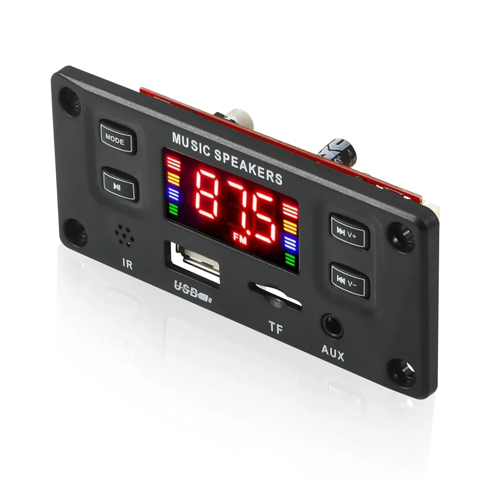 DC 12V 2*30W 60W Amplifier Bluetooth 5.0 MP3 Decoder Board Music Player USB Module FM AUX Radio Recording Handsfree Call audio decoder board bluetooth mp3 decoder