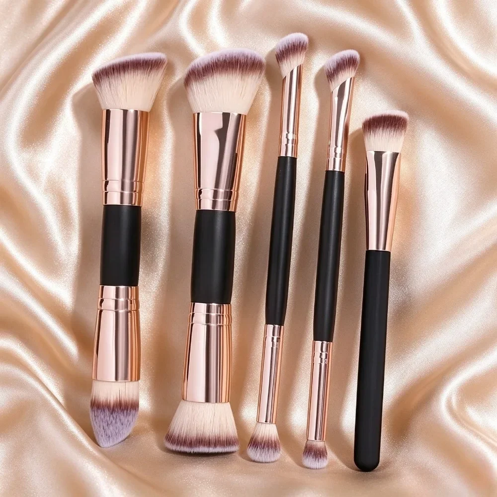 Deluxe 5-Piece Dual-Ended Makeup Brush Set