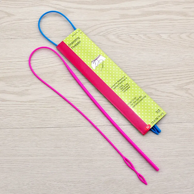2 Piece Flexible Plastic Drawstring Threader Tool Easy Threader Drawstring Replacement Tool Jackets Swim Trunks Pants Sweatpants