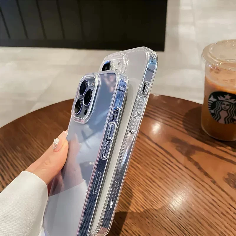 Luxury Shockproof Clear Bumper Phone Case - Transparent Soft Acrylic Cover Accessory