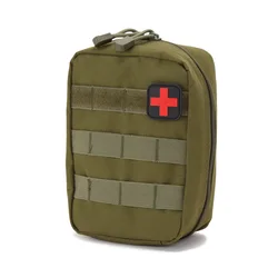 Compact Tactical First Aid Kit for Emergency and Outdoor Survival (Military color)