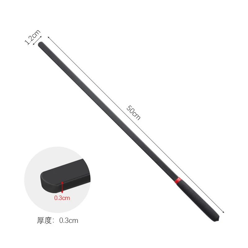 50CM Flat Fibre Long Straight Whip Riding Crop Flogger Black Matte Finish Handle Cover Paddle Slapper for Horse Training 6
