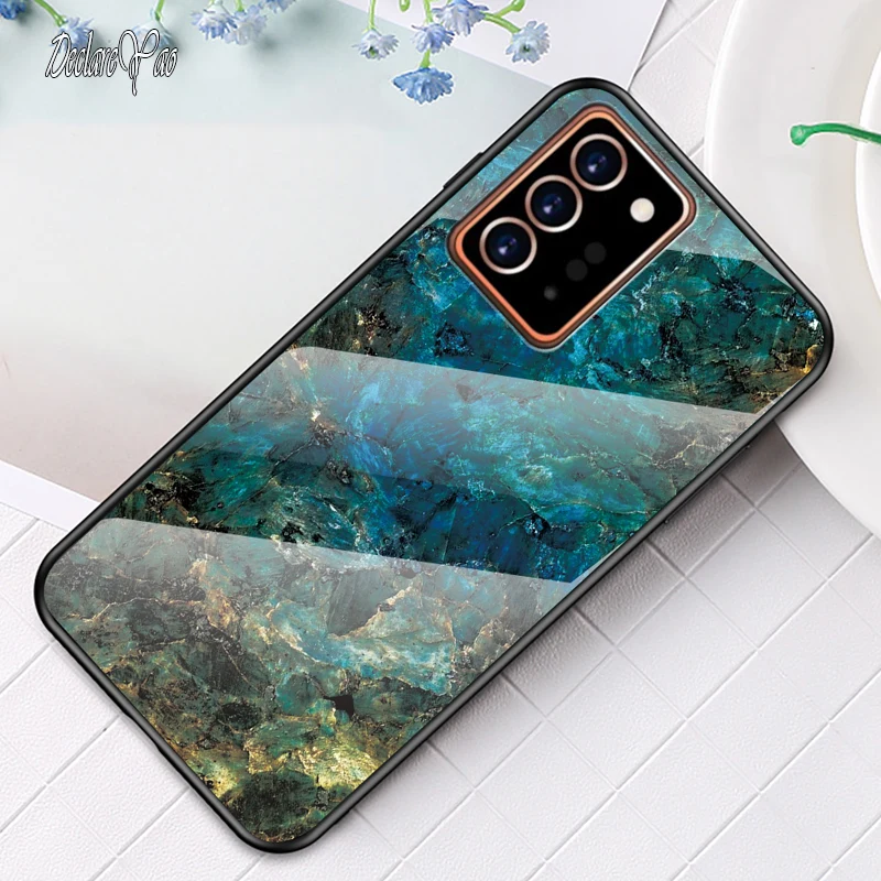 Note20 10 Lite ovitek DECLAREYAO iz trdega stekla Coque za Samsung Galaxy Note 20 Ultra 10 Plus ovitek, silikonski tanek temper_voghion.com