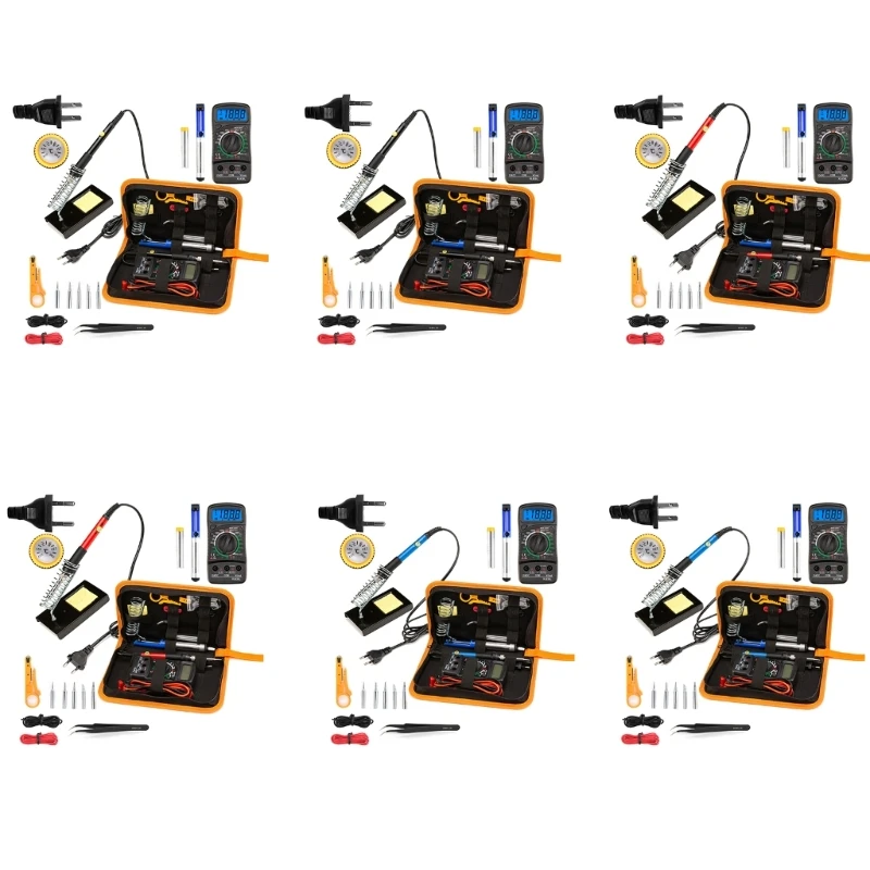 

Electric Soldering Iron Ceramic Heater Soldering Kit Bag Adjustable 220/110V 60W