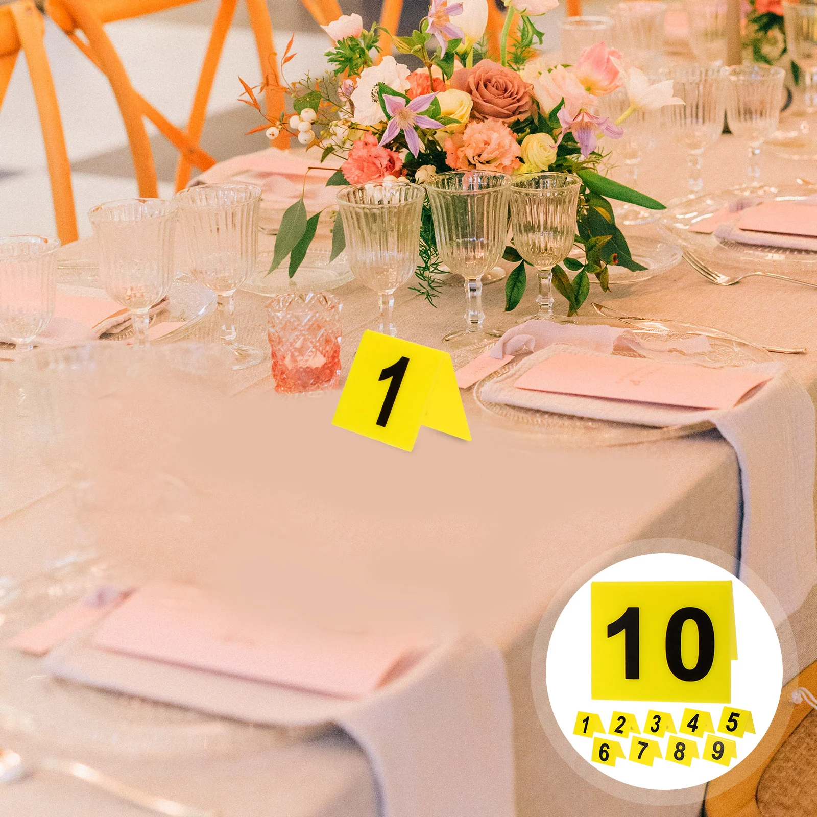 

Signage Wedding Banquet Restaurant Table Evidence Acrylic Marker Game Crime Scene Markers Double Sided Number Numbers