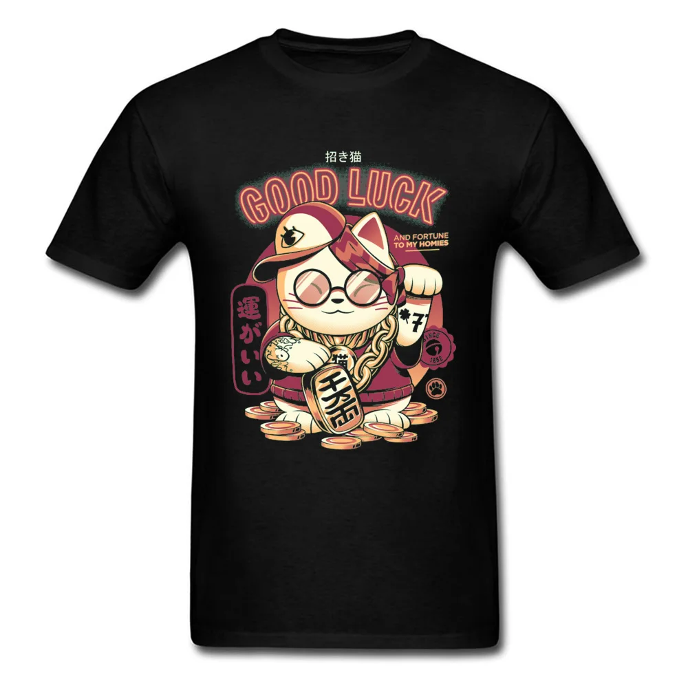 

Good Luck Cat Kawaii Tshirts Fat Kitten Fortune Cats Cute Graphic Funny T Shirt Boy Fashion Fashionable Cotton T Shirt Best Gift