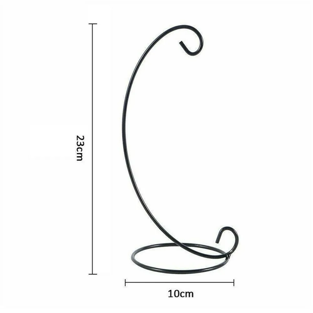 Lot De 10 Supports De Suspension En Fer Noir - Longueur 23 Cm, Pour Décorations, Terrariums, Boules De Noël