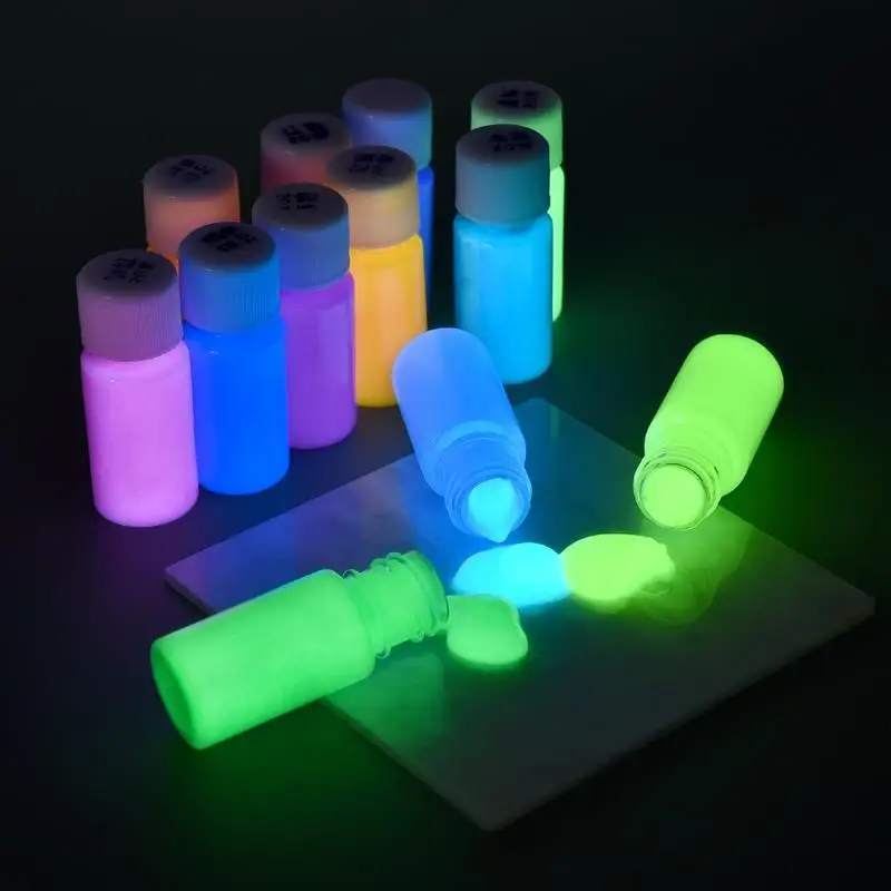 20g/30g Flasche Fluoreszierende Pigment Langlebige Leuchtfarben Auto Glow Glow In Dark Acrylfarben Für Kunstwerk Party Liefert – Detail 3