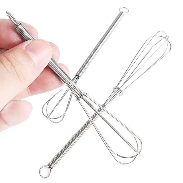13 cm 15 cm Mini acier inoxydable manuel Mini fouet à oeufs café lait mélangeur mélangeur cuisine batteur à oeufs 1