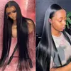 40 42 Inch 13x4 13x6 HD Transparent Bone Straight Lace Front Wigs 250 Density 360 Full Lace Brazilian Human Hair Wigs For Women 1