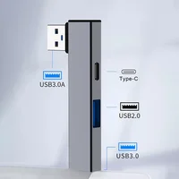 4 in 1 Compactly Aluminum USB C Hub USB3.0 Hub Type C to Type C and Double USB Port Hub for Versatile Devices Connectivity - Image 4