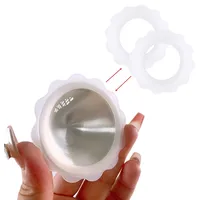 2 Pairs Silicone Comfort Rings for Silver Nursing Cups BAP Free Silicone Protective Rings for Mom Breastfeeding Nipple Covers 1