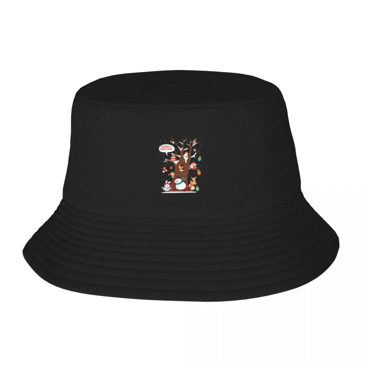 

Playful animals on Christmas tree, Christmas, animal Bucket Hat Big Size Hat Trucker Hats Sun Cap Boy Cap Women's