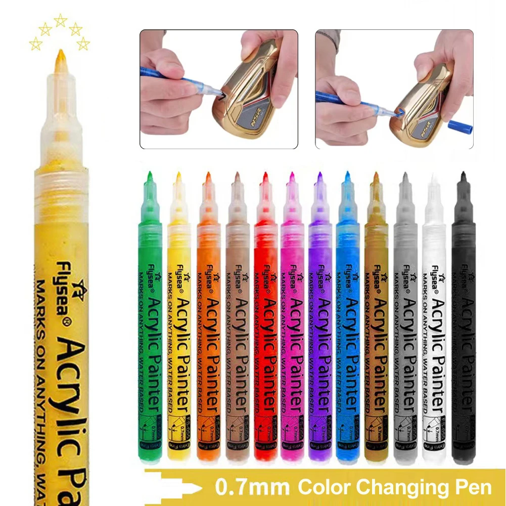 Golf Club Color Changing Pen Acrylic Ink Pens Paint Markers Pen Sunscreen Waterproof Covering Power Golf Accesoires permanent marker pen permanent marker paint marker pen markers pen permanent markers paint pen marker pens art marker pen art markers