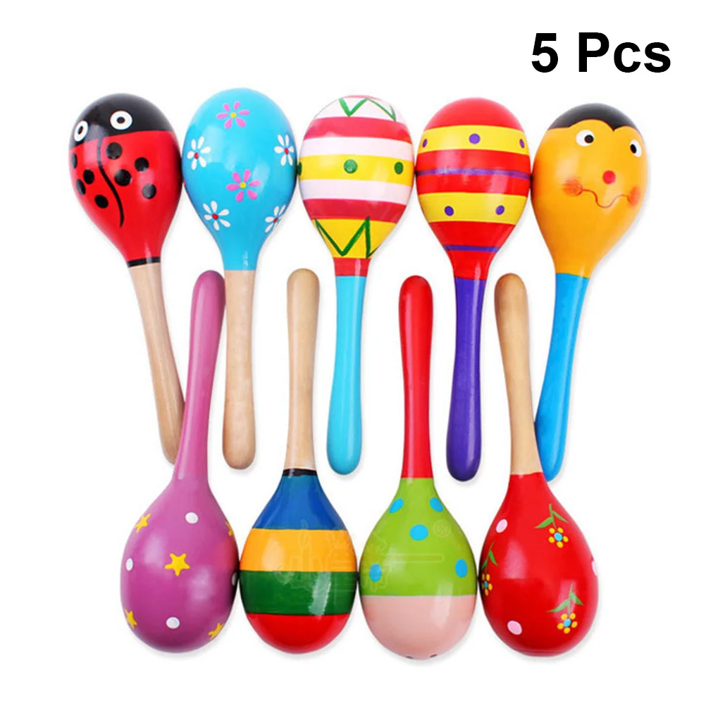 

Maracas Shaker Musical Instrument Wooden Kids Percussion Handbaby Shakerstoy Maraca Party Eggfiesta Toddlerdrum Toys Wood Mini