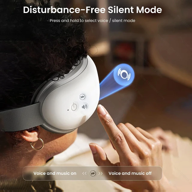 Eye Massager With Heat Smart Vibration Massager With Heat Airbag Compress Eye Mask Care Instrument Sleepping Eye Relax Fatigue 3