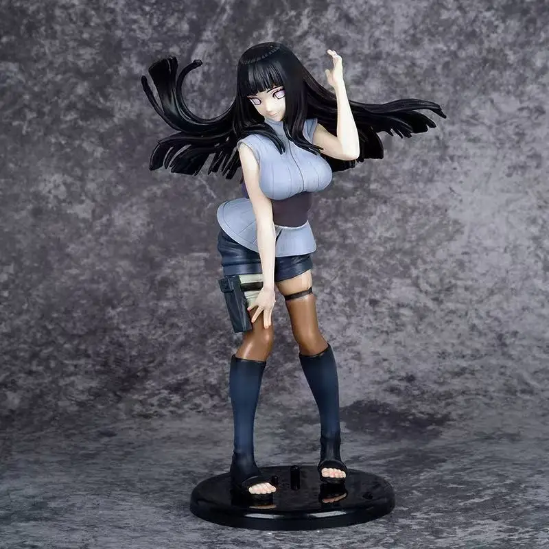 20cm Anime Naruto Long-Haired Hinata Hyuga Action Figure Car Decoration Doll